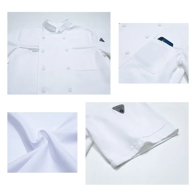 Restaurant Workwear Chef overalls Bakery Cook Jacket Men Cafe costume Hotel Clothe Professional Double Breasted Kitchen Uniform