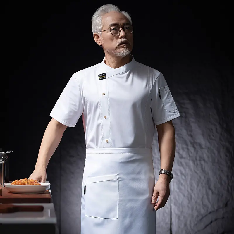 Food service Kitchen Cooking Costume Pizzaiolo Cook Uniform Restaurant Chef Jackets Bakery Cafe Waiter Waitress Working Clothes