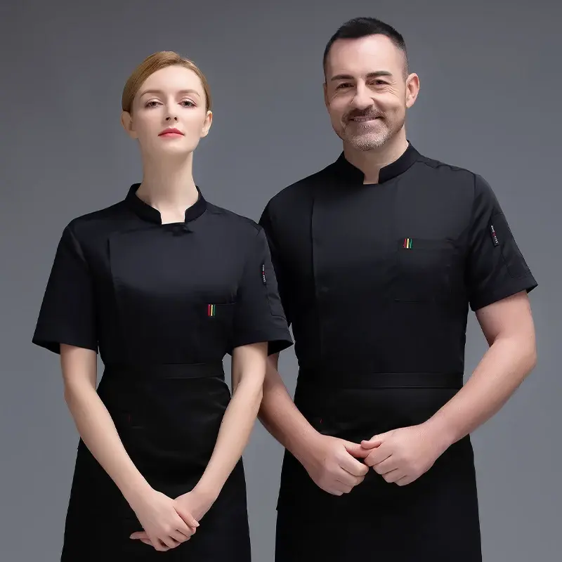 Unisex Chef Shirt Bakery Overalls Cook Overalls Restaurant Working Clothes Chef Uniform Man Cooking Clothes Tops Chef Costume