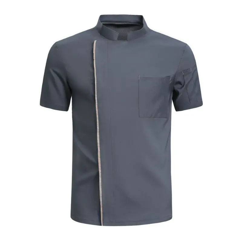 Stylish Chef Uniform for Men with Short/Long Sleeves Jacket in Hotels Restaurants Bakeries Food Service Workwear