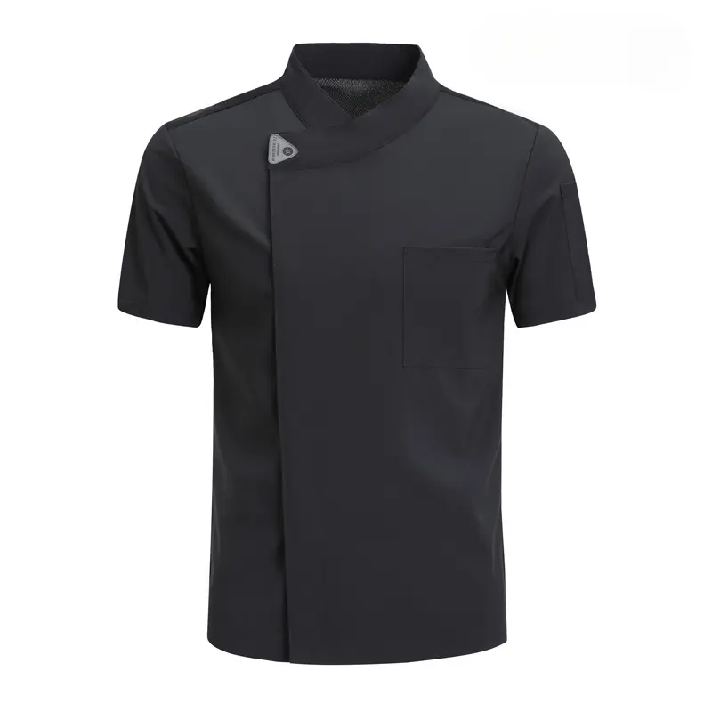 Chef Jacket Men Short Sleeve Women Kitchen Cook Shirt Barber Bartender Pastry Restaurant Waiter Uniform