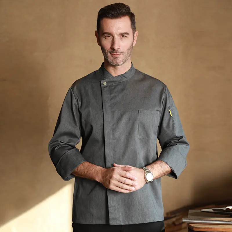 Chef Jacket Unisex Short/Long Sleeve Kitchen Cook Shirts Pastry Restaurant Waiter Uniform Top