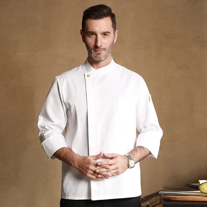 Chef Jacket Unisex Short/Long Sleeve Kitchen Cook Shirts Pastry Restaurant Waiter Uniform Top