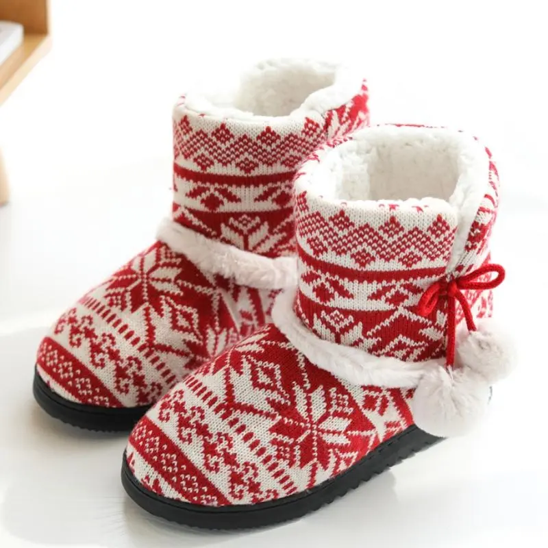 Winter Slipper Booties for Women Warm Plush Indoor Outdoor Cute House Home Shoes Boots