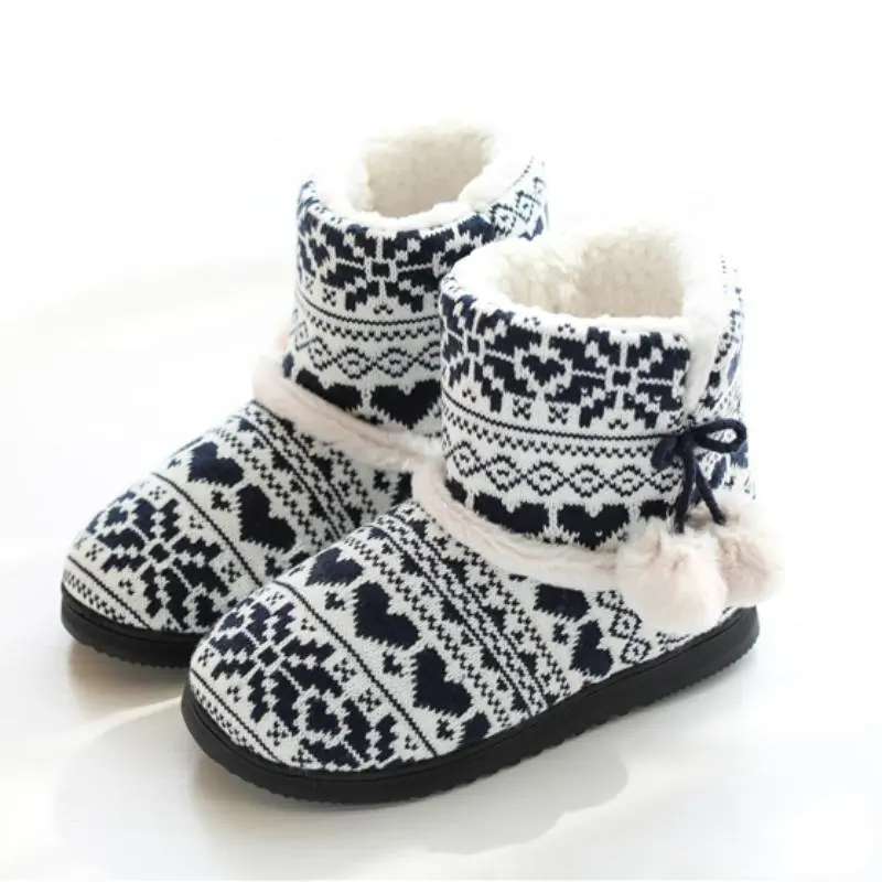 Winter Slipper Booties for Women Warm Plush Indoor Outdoor Cute House Home Shoes Boots