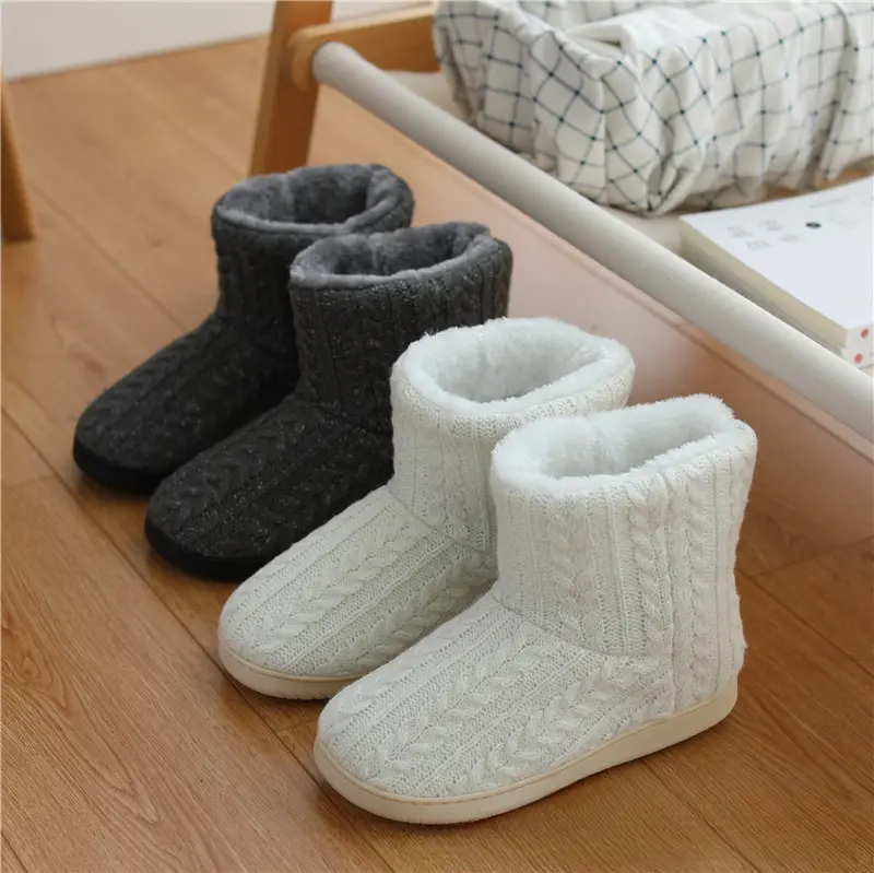 SlipperS Booties Men Women Winter Warm Cute Plush House Shoes Indoor Outdoor Snow Boots