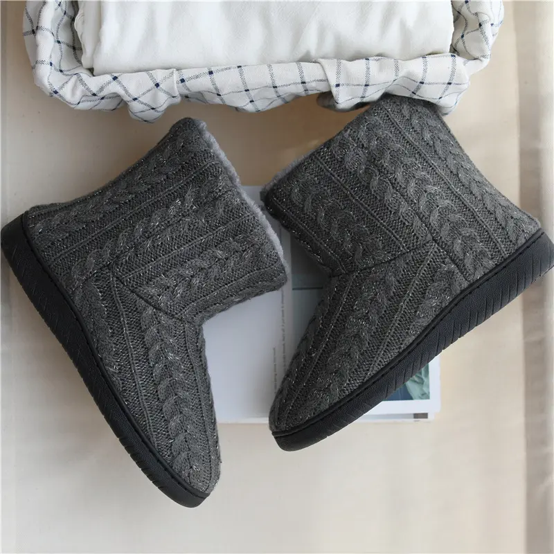 SlipperS Booties Men Women Winter Warm Cute Plush House Shoes Indoor Outdoor Snow Boots