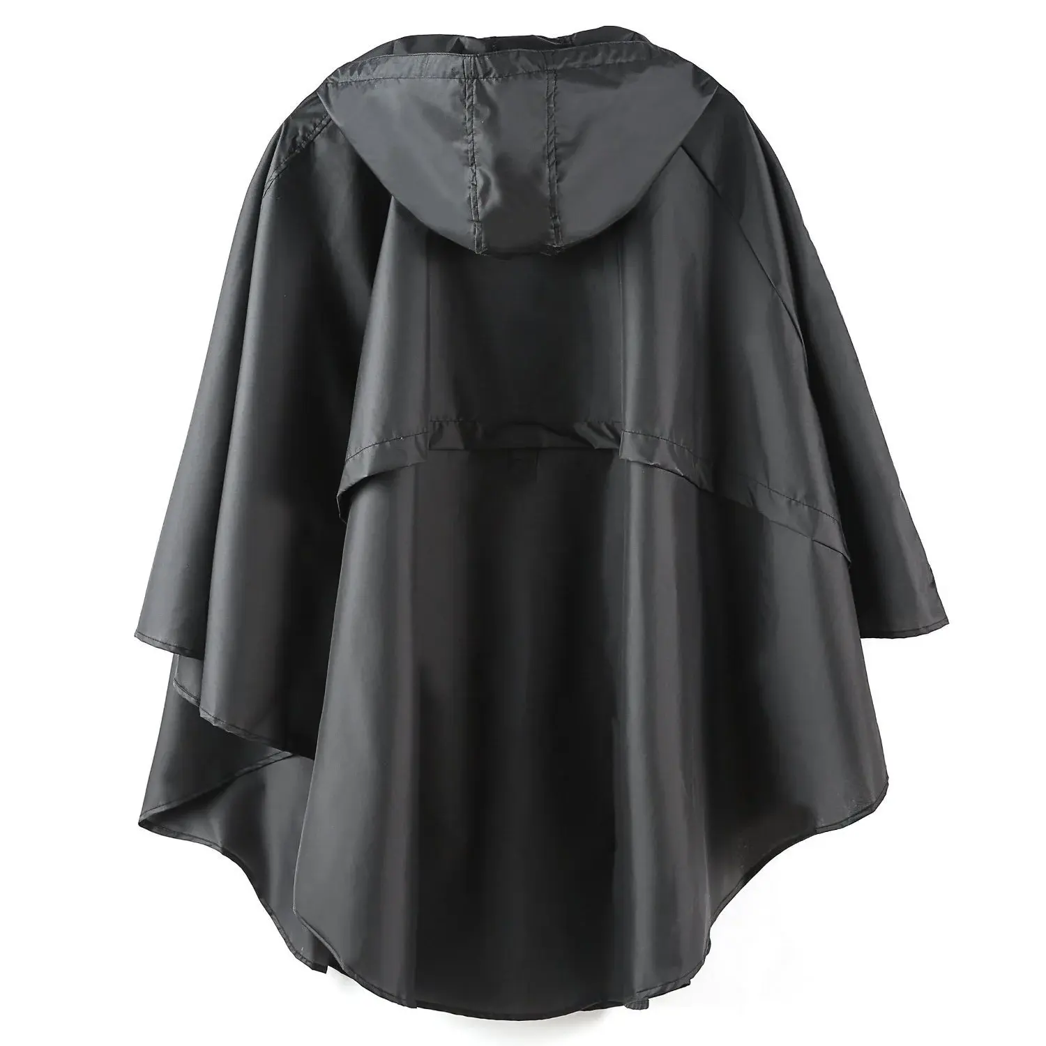 Fashionable Women's Rain Poncho Hooded Outdoor Travel Waterproof Packable Rain Coat Rainwear