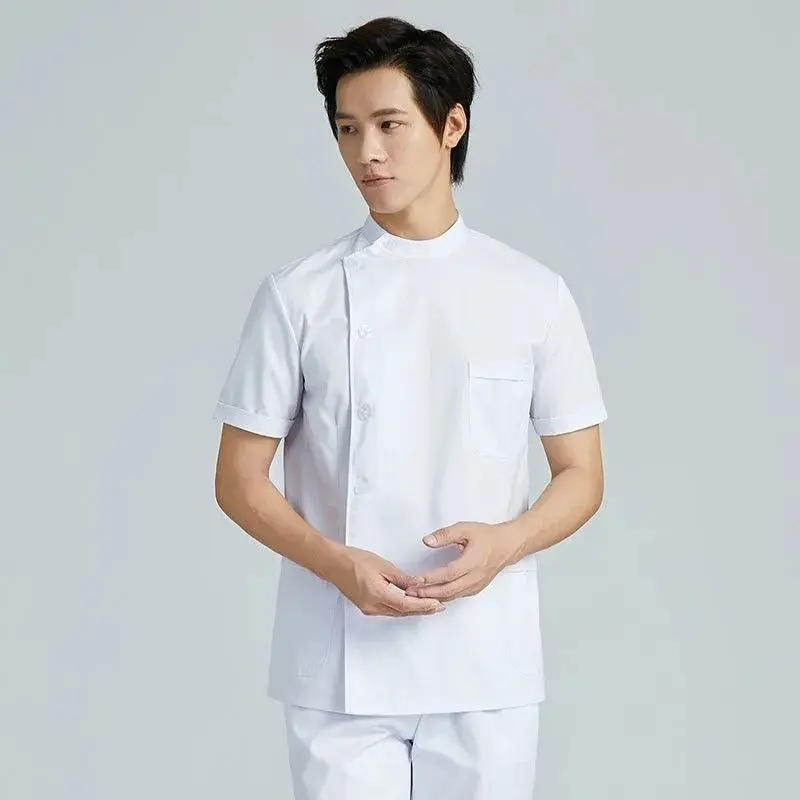Medical Scrubs Uniform for Men Short Long Sleeve Nurse Jacket and Pants for Doctor Dentist