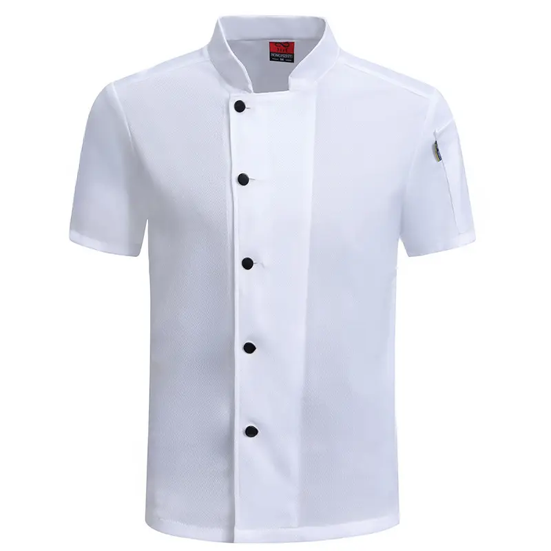 Breathable Short Sleeve Chef Uniform for Restaurant Hotel Kitchen Waiter Shirt