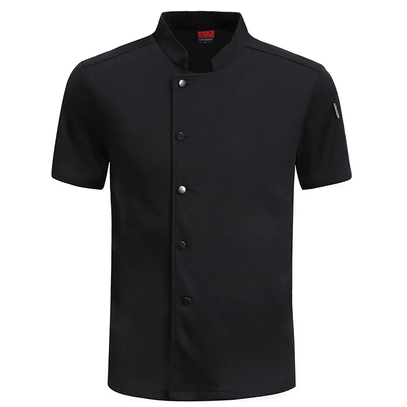 Breathable Short Sleeve Chef Uniform for Restaurant Hotel Kitchen Waiter Shirt