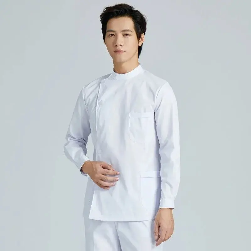 Medical Scrubs Uniform for Men Short Long Sleeve Nurse Jacket and Pants for Doctor Dentist