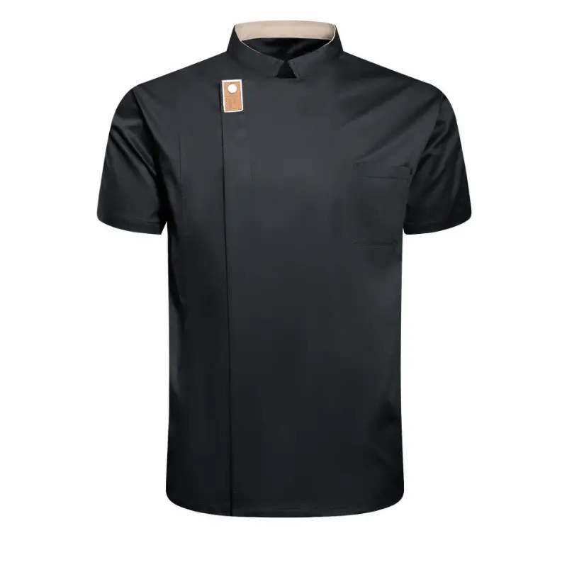 2025 New Men Women Chef Jacket  Short Sleeve Cook Shirt Bakery Restaurant Waiter Uniform Top