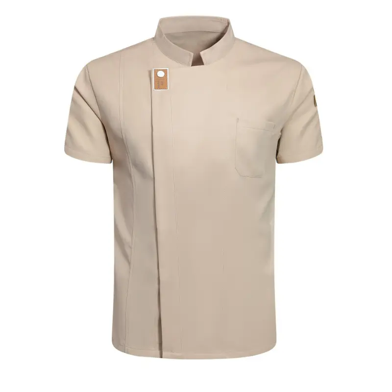 2025 New Men Women Chef Jacket  Short Sleeve Cook Shirt Bakery Restaurant Waiter Uniform Top