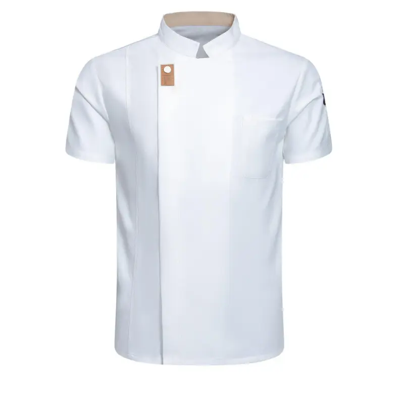 2025 New Men Women Chef Jacket  Short Sleeve Cook Shirt Bakery Restaurant Waiter Uniform Top