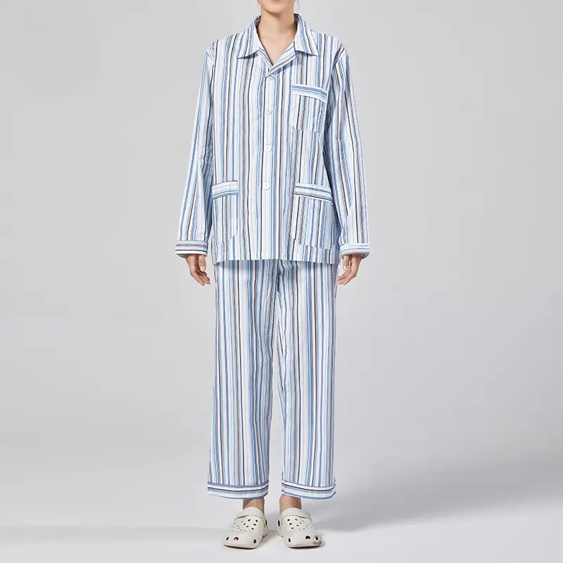 Easy Wear and Comfortable Cotton Hospital Patient Care Clothing Set for Women and Men