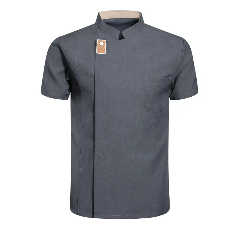2025 New Men Women Chef Jacket  Short Sleeve Cook Shirt Bakery Restaurant Waiter Uniform Top