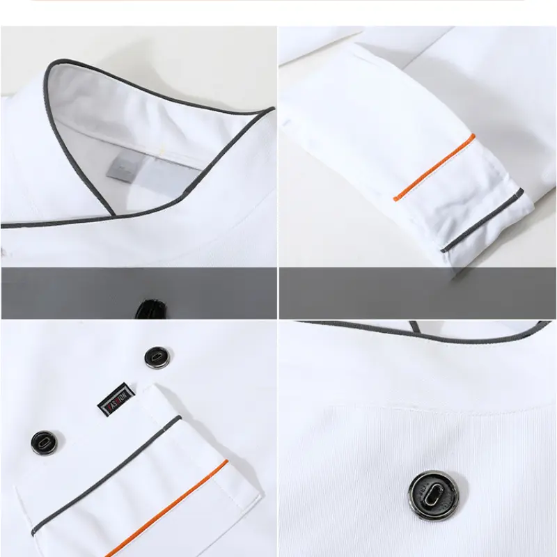 Chef Jacket Men Women Short Sleeve Shirt Kitchen Cook Coat Restaurant Waiter Uniforms