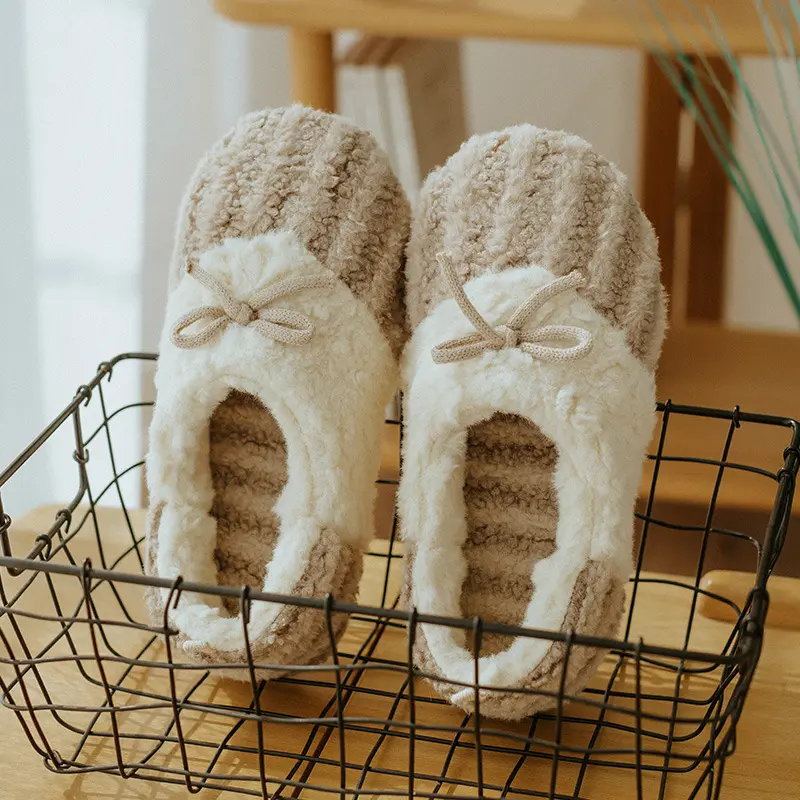 Women Slippers Boots Warm Plush Comfort Fleece Memory Foam House Indoor Bootie Shoes
