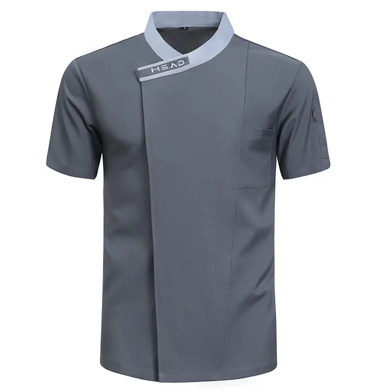 Short Sleeve Chef Jacket for Men Women in Kitchen Breathable and Stylish Design for Baking and Cooking