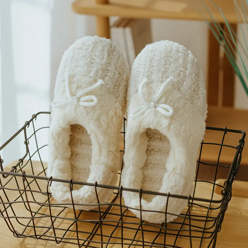 Women Slippers Boots Warm Plush Comfort Fleece Memory Foam House Indoor Bootie Shoes