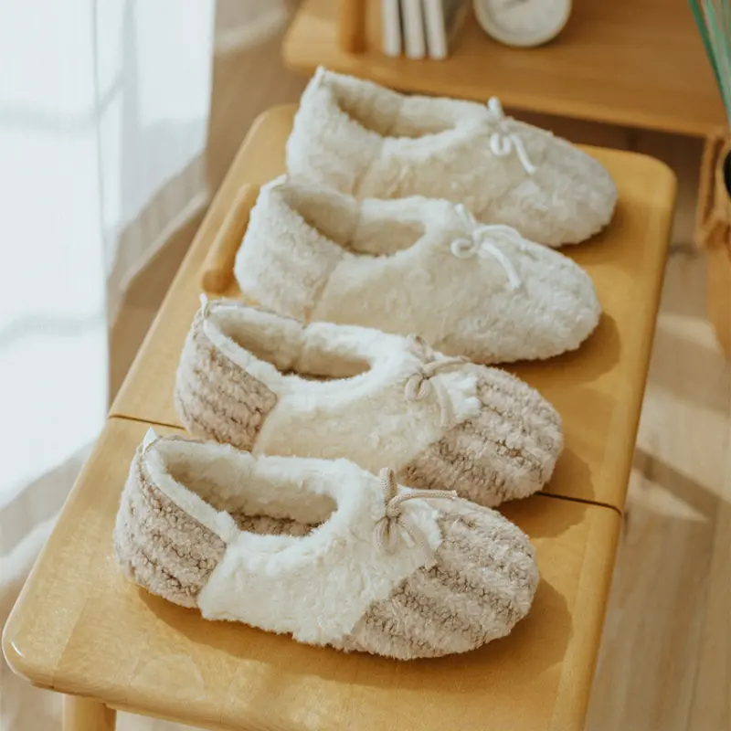 Women Slippers Boots Warm Plush Comfort Fleece Memory Foam House Indoor Bootie Shoes