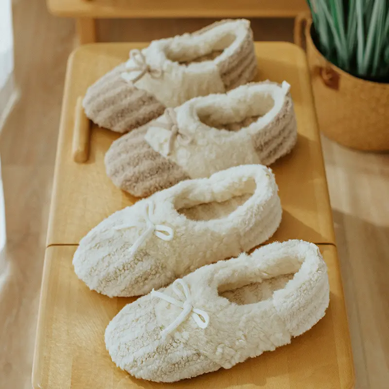 Women Slippers Boots Warm Plush Comfort Fleece Memory Foam House Indoor Bootie Shoes