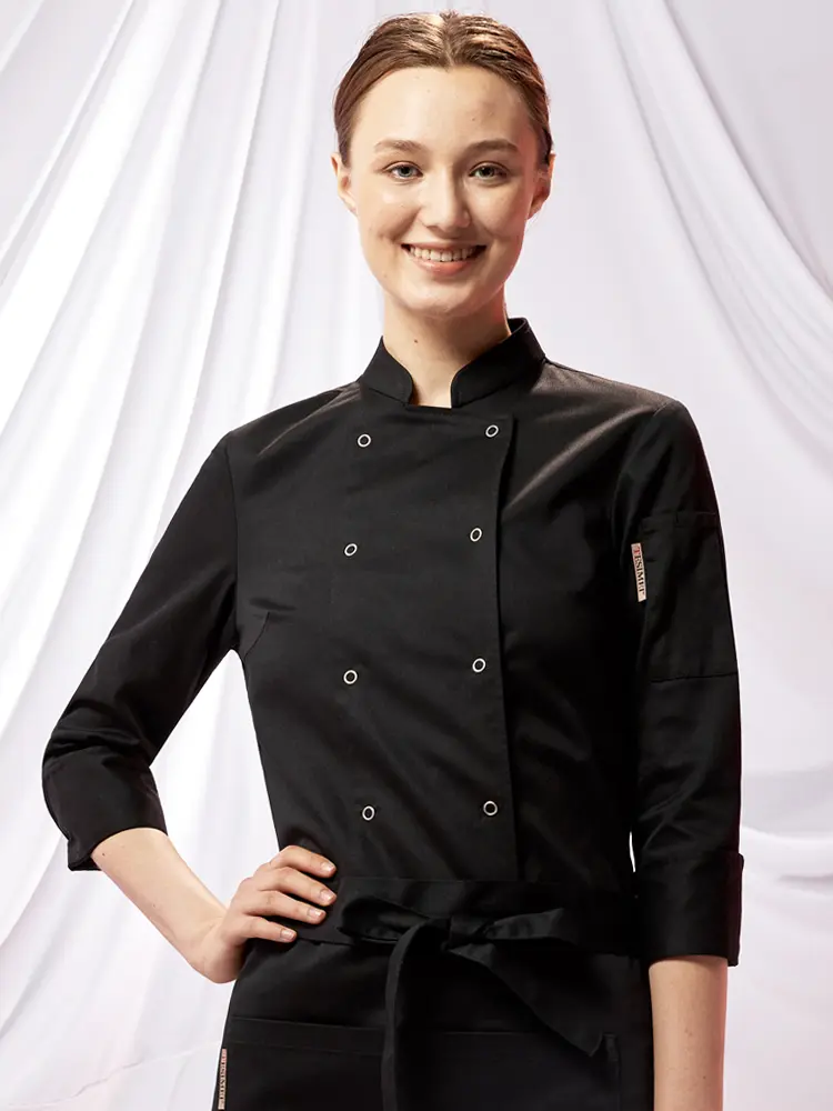Stylish Women's Chef Jacket Set for Dining Restaurant Hotel Short Sleeve Hotel Chef Uniform for Baking
