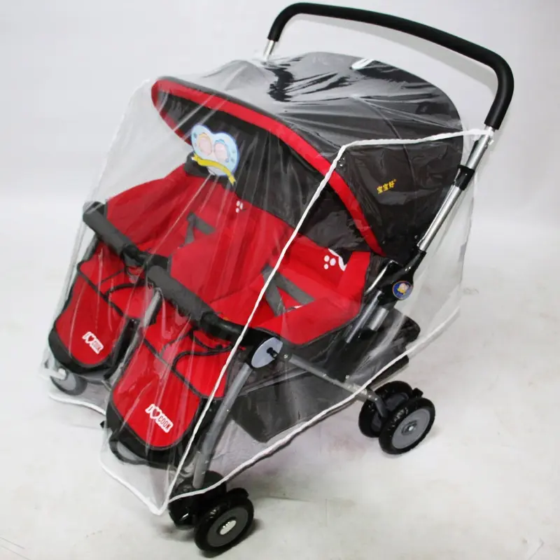 Weather Shield Double Popular for Swivel Wheel Stroller Universal Size Baby Rain Cover/Wind Shield