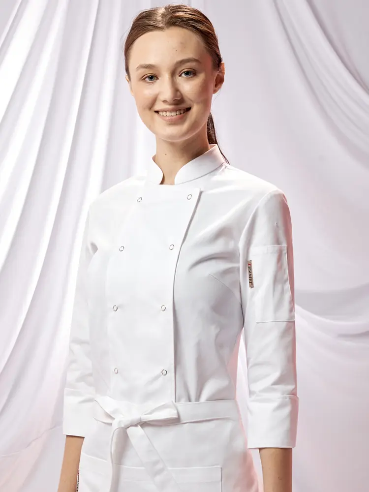 Stylish Women's Chef Jacket Set for Dining Restaurant Hotel Short Sleeve Hotel Chef Uniform for Baking