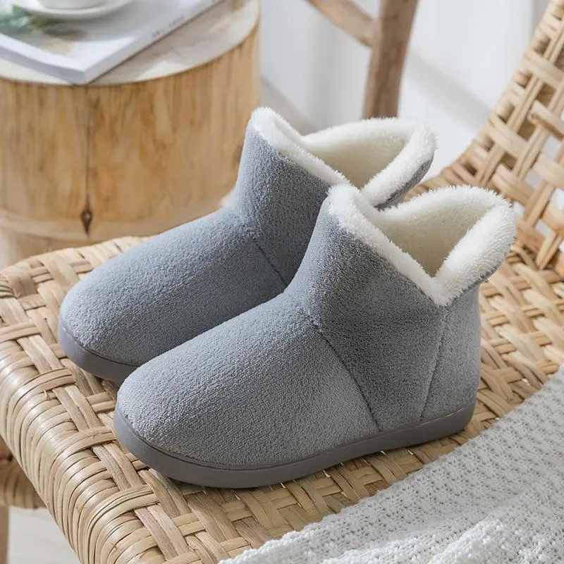 Slippers Booties for Women/Men Plush Fleece Warm Winter House Indoor and Outdoor Shoes Snow Boots