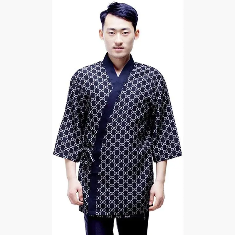 Sushi Uniform Chef Jacket Men Women Japanese Restaurant Uniform Kitchen Cook Coat Waiter Cardigan