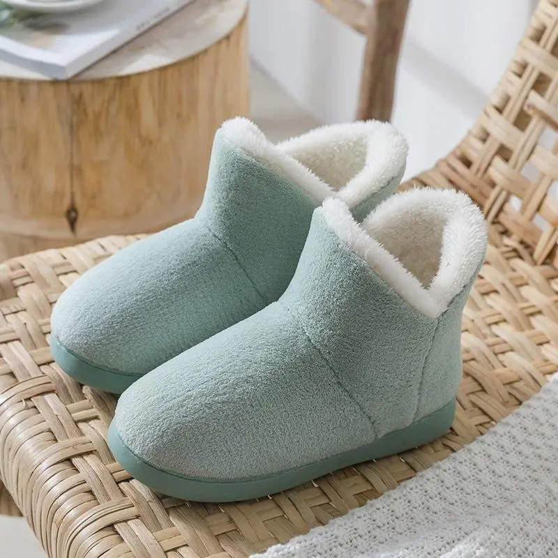 Slippers Booties for Women/Men Plush Fleece Warm Winter House Indoor and Outdoor Shoes Snow Boots