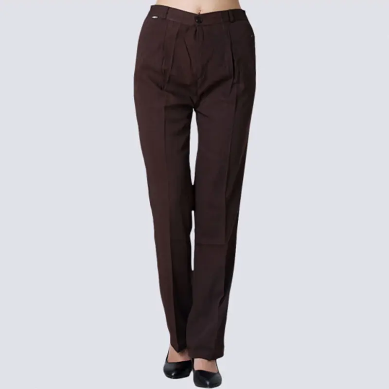 Ladies Black Business Ankle-length Pants Waiters Uniforms Female Best Chef Trousers Elastic Waist  Restaurant Waitress Work Wear