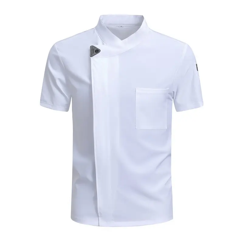 Unisex Kitchen Master Chef Jackets Cook Coat Stretch Quick-dry Cafeteria Uniform Catering Service Bakery Breathable Waiter Shirt
