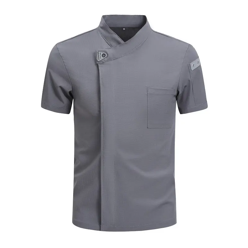 Unisex Kitchen Master Chef Jackets Cook Coat Stretch Quick-dry Cafeteria Uniform Catering Service Bakery Breathable Waiter Shirt