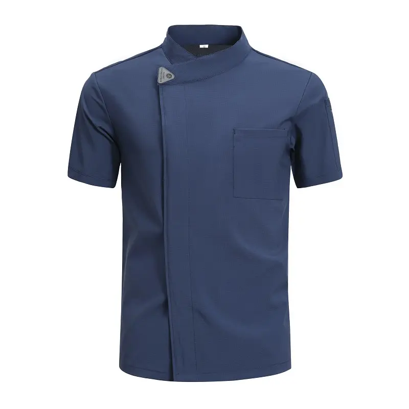 Unisex Kitchen Master Chef Jackets Cook Coat Stretch Quick-dry Cafeteria Uniform Catering Service Bakery Breathable Waiter Shirt