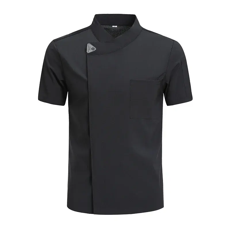 Unisex Kitchen Master Chef Jackets Cook Coat Stretch Quick-dry Cafeteria Uniform Catering Service Bakery Breathable Waiter Shirt