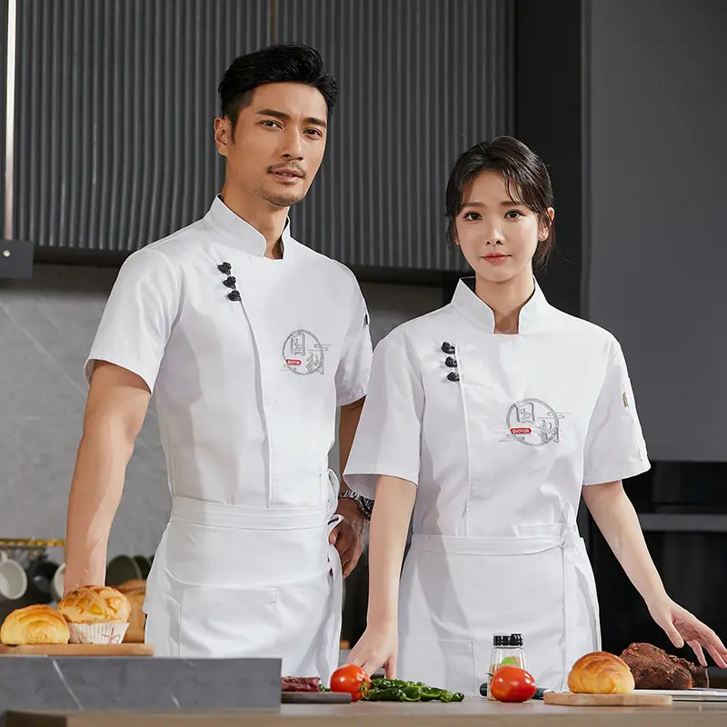 Chef Uniform Women Chef Coat Men Workshop Uniforms Cook Clothes Cook Clothing Food Service Hotel Restaurant Work Outfit