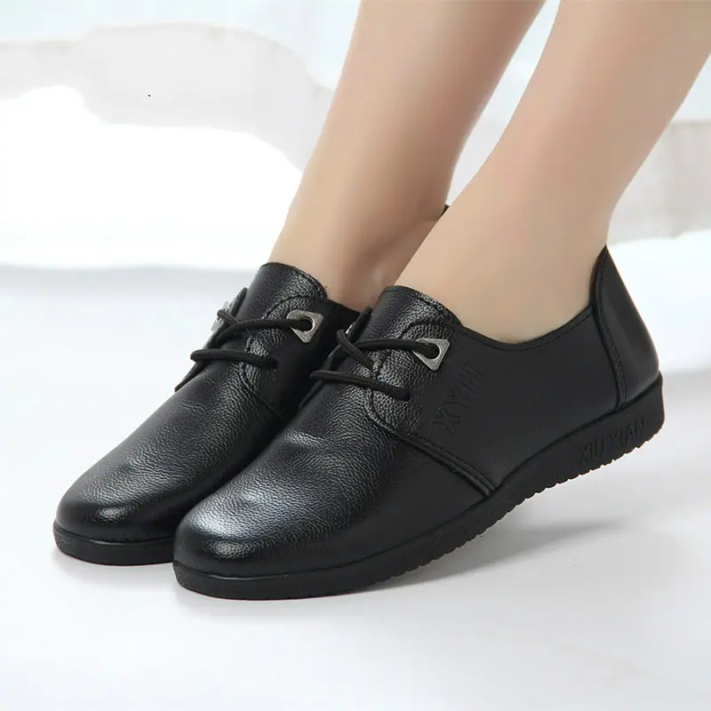 Chef Waiter Shoes, Hotel and Restaurant Kitchen Shoe, Soft Work Non-slip Flat Shoes, Black Oil Proof Waterproof Women Shoes