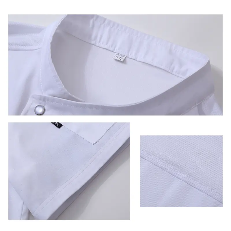 Summer Hotel Kitchen Clothes Men's Western Restaurant Chef Jacket Restaurant Cook Uniform Bakery Bake Cafe Waiter Work Shirt