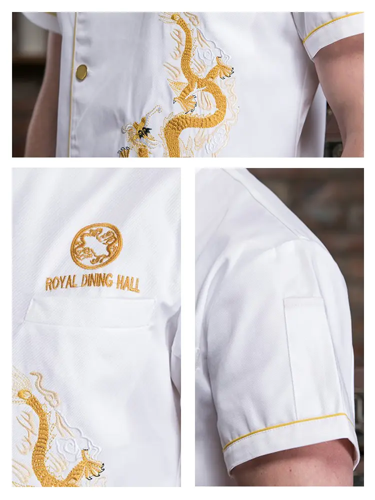 Hotel Restaurant Chef Uniforms Jacket for Men Women Shirts Kitchen Uniform Catering Bakery Cooking Clothes Tops