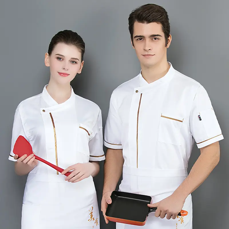 Chef Shirt Uniform Bakery Waiter Work Clothes Chef Clothes Restaurant Uniform Men's Kitchen Jacket Hotel Workwear