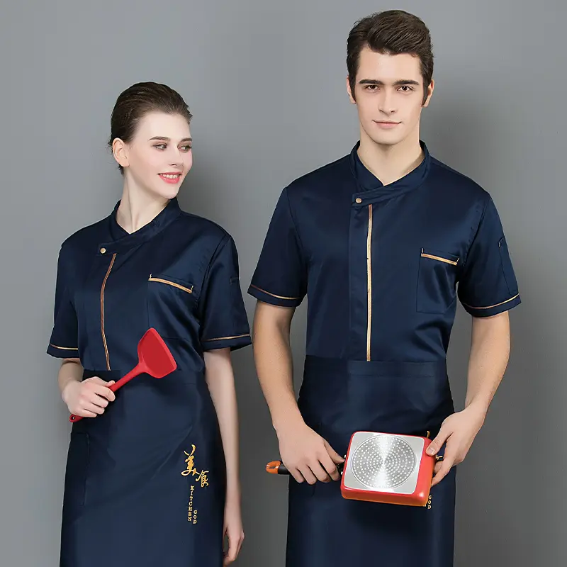 Chef Shirt Uniform Bakery Waiter Work Clothes Chef Clothes Restaurant Uniform Men's Kitchen Jacket Hotel Workwear