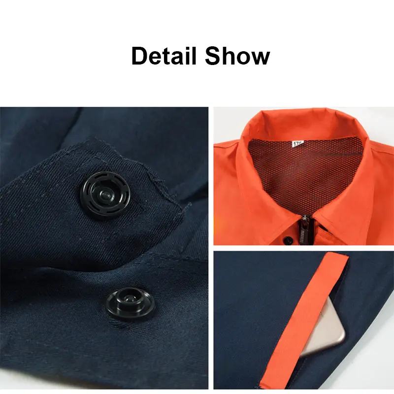 Summer Short-Sleeved Workwear Men's Thin Breathable Factory Workshop Reflective Top Wear-Resistant Labor Protection Clothing
