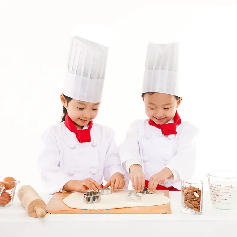 5/10 PCS Children's Chef Caps Disposable Catering Boy Cooking Hat Hotel Restaurant Girl DIY Kitchen Hat Non-Woven Breathable
