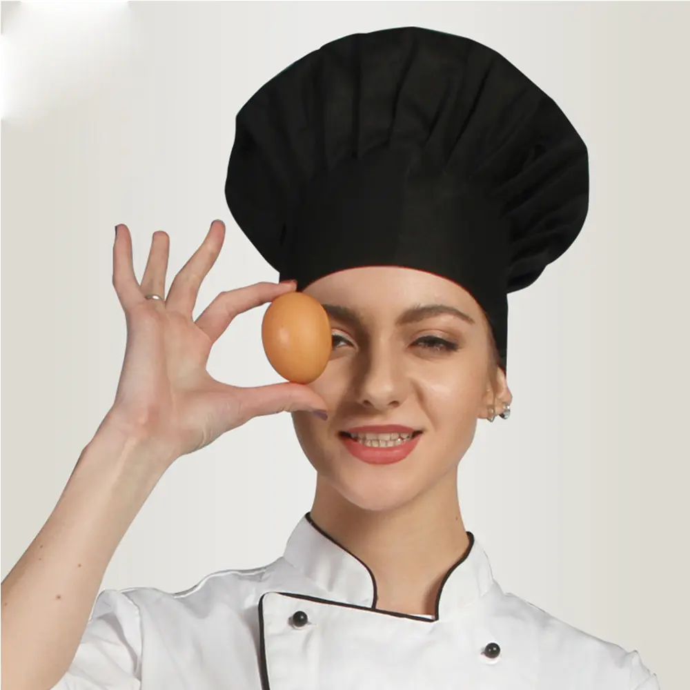 Wholesale new Unisex Fold Cap Chef Hat hat chef pant coat High Chef Waiter Hats Adult Restaurant hats Hotel Bakery Canteen chefs