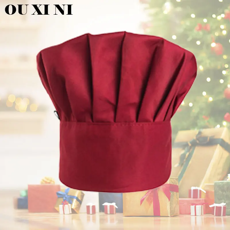Men Master Cook Caps White Chef Hat Waiter Waitress Kitchen Work Hat Hotel Restaurant Canteen Bakery Kitchen Cap Barber Homework