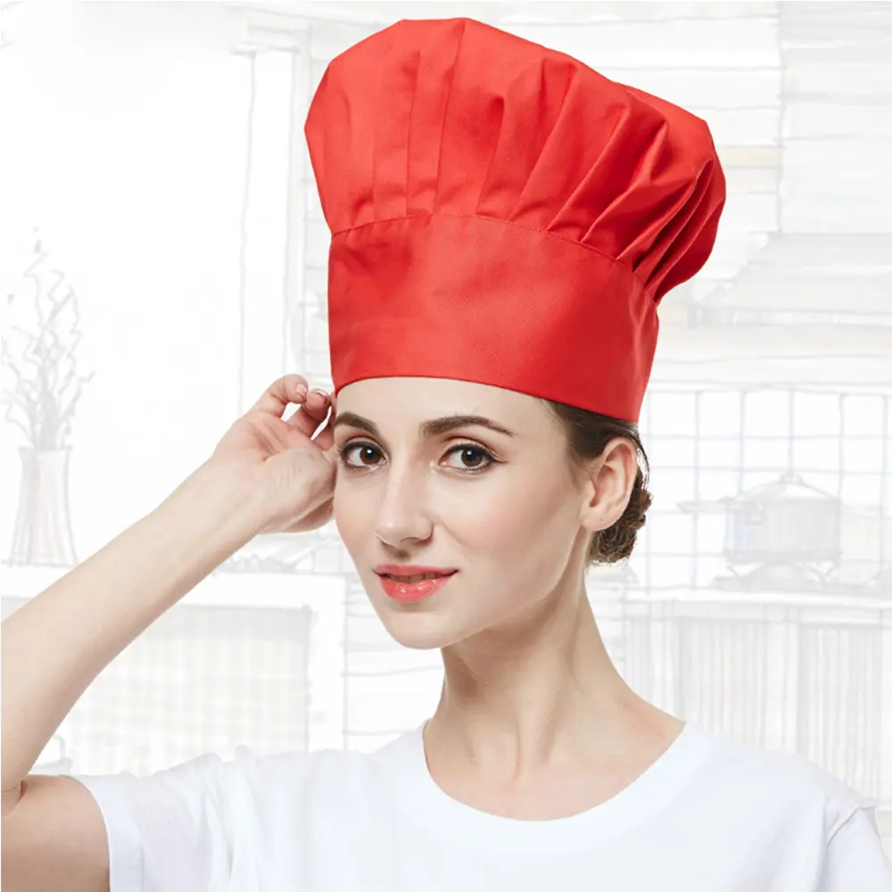 Wholesale new Unisex Fold Cap Chef Hat hat chef pant coat High Chef Waiter Hats Adult Restaurant hats Hotel Bakery Canteen chefs