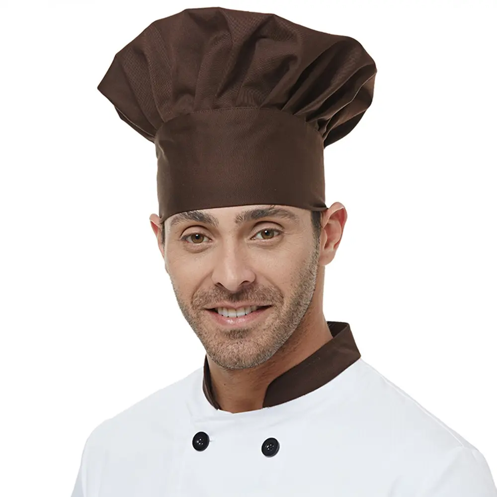 Wholesale new Unisex Fold Cap Chef Hat hat chef pant coat High Chef Waiter Hats Adult Restaurant hats Hotel Bakery Canteen chefs